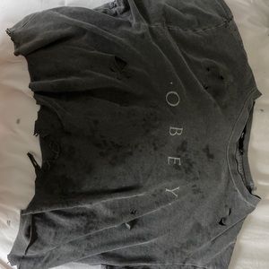 obey cropped t shirt